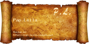 Pap Leila névjegykártya