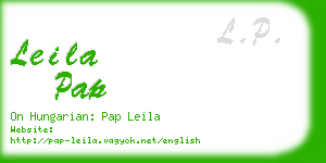 leila pap business card